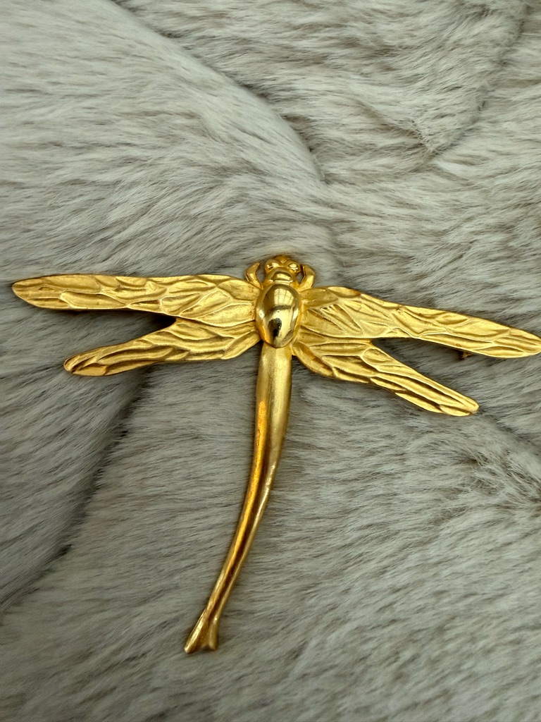 Givenchy Gold Dragonfly Brooch